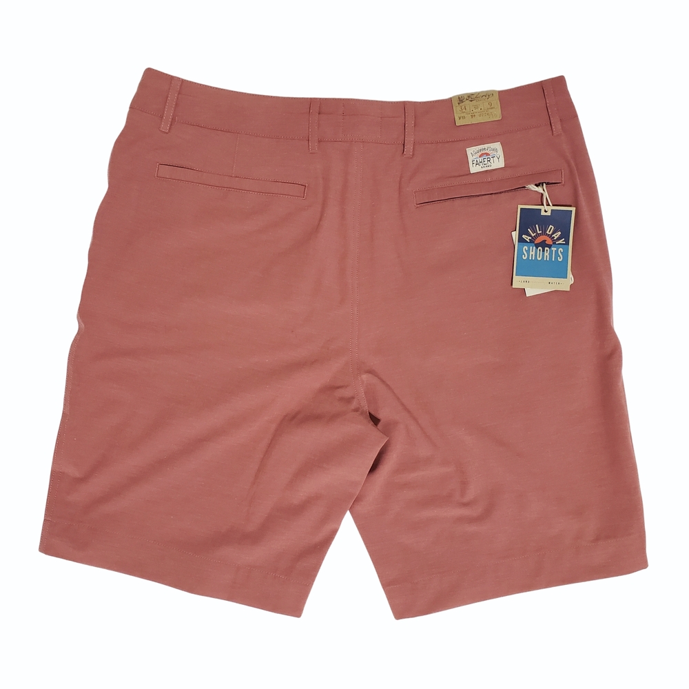 Faherty Belt Loop All Day 9-Inch Shorts Men 34 Sunrose NWT - Picture 3 of 4